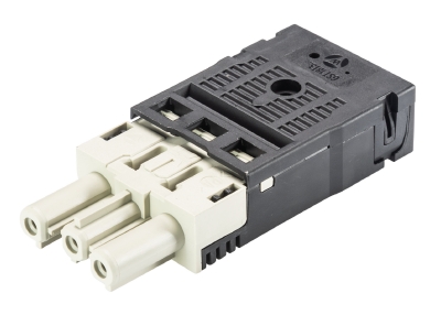 Разъем GST18i3F B2 ZR1 GR01 - Розеточный разъем на кабель диам. 7,8 - 10,3 мм, 3 полюса, пружинная фиксация, номинальное напряжение: 250V, номинальный ток: 20A, цвет: серый, серия gesis GST18i3