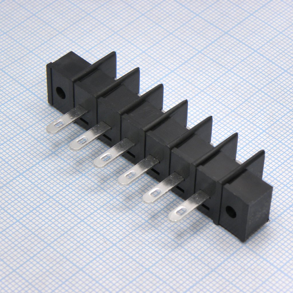 DG25H-A-06P-13-00A(H) - Барьерный клеммный блок 6 контактов. Серия DG25H-A