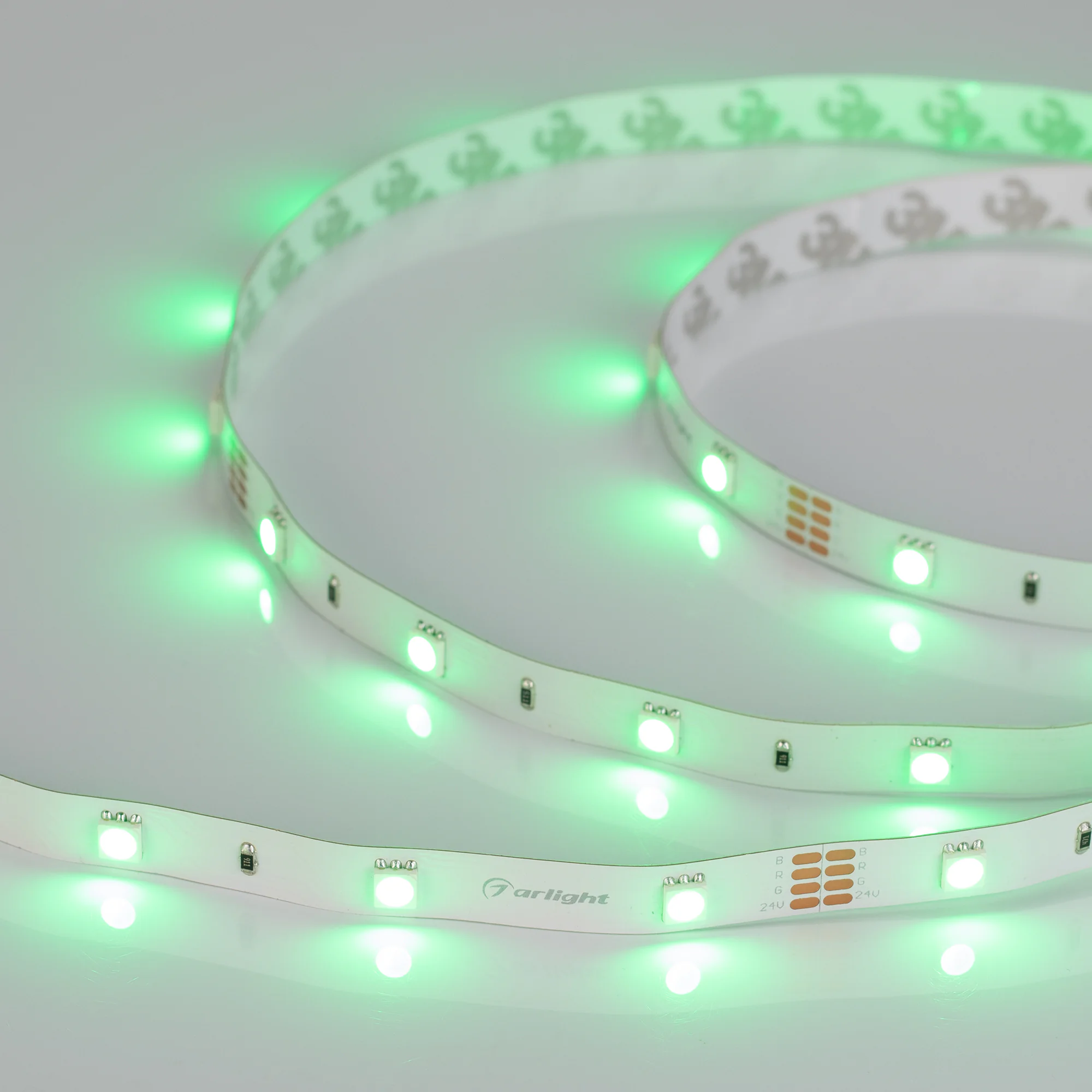 Лента светодиодная 7,2 Вт/м 24В IP20 RGB 30LED/м RT/RTW-B30-10-13mm SMD 5060 5 м