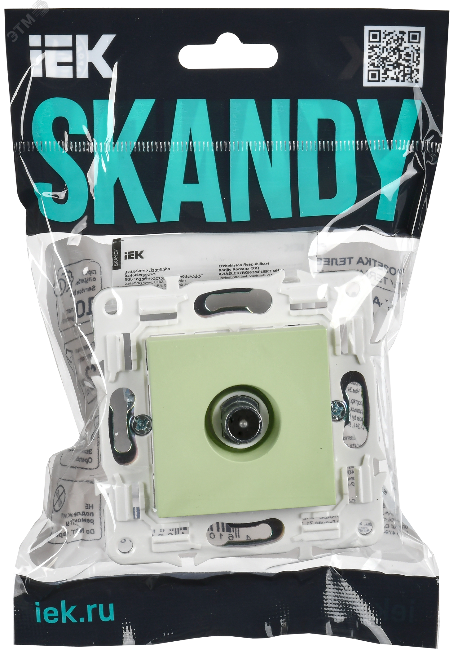 SKANDY Розетка TV проходная SK-A17G мятный IEK SK-A10-P-K06
