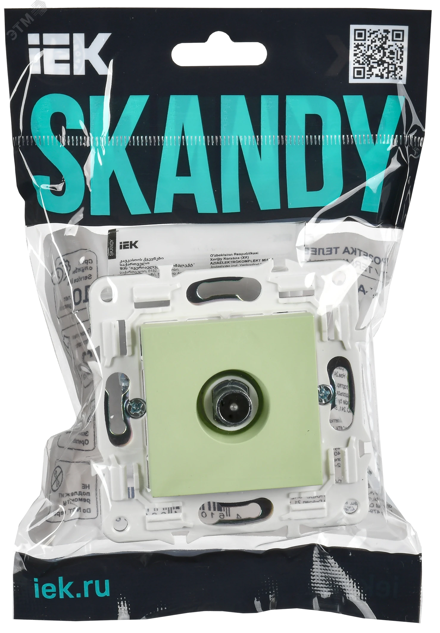 SKANDY Розетка TV проходная SK-A17G мятный IEK SK-A10-P-K06