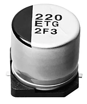 EEETG1C221UP - Конденсатор алюминиевый электролитический 220мкФ 16В ±20% (8 X 10.2мм) для поверхностного монтажа 0.5 Ом 197мА 2000час 125°С автомобильного применения лента на катушке