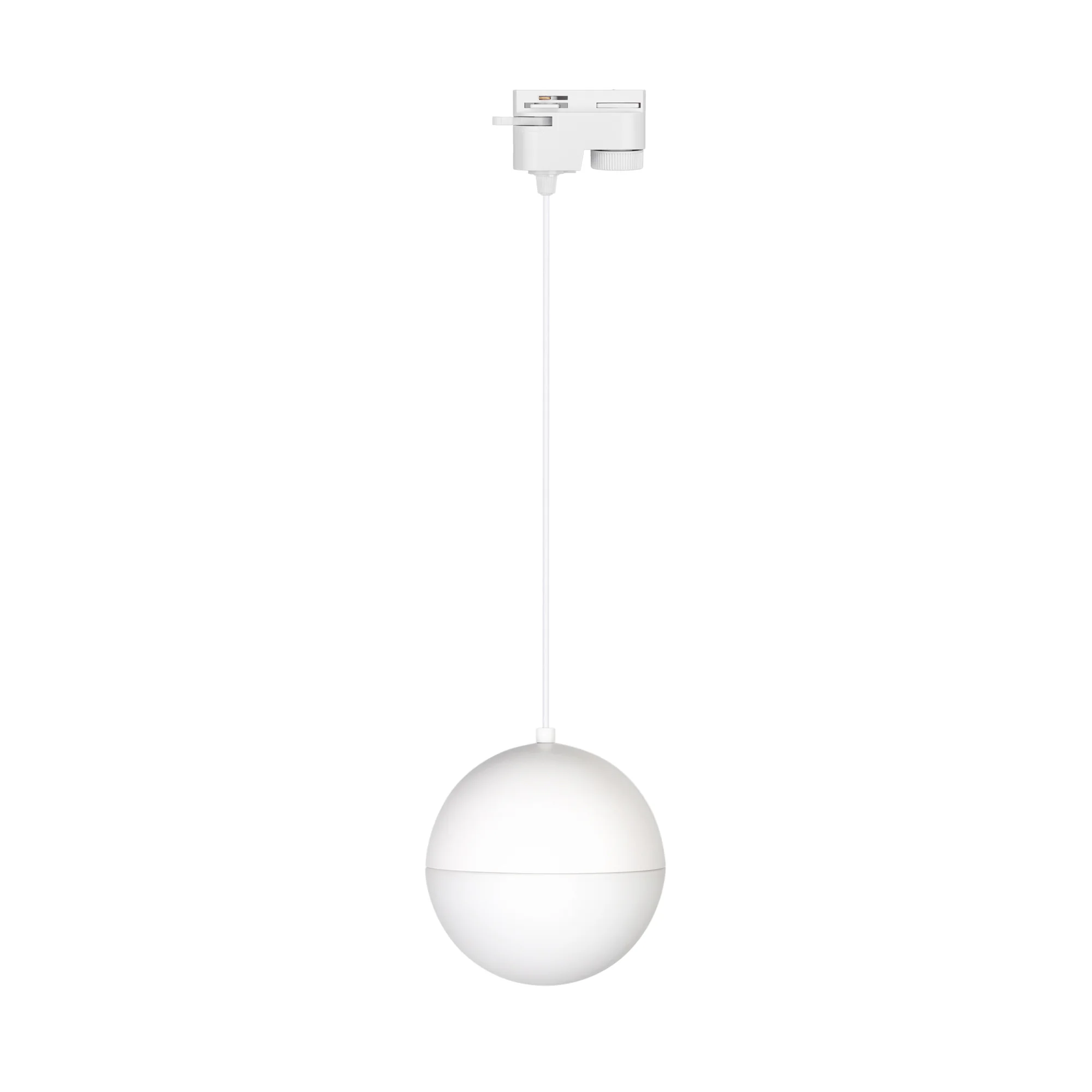 Светильник LGD-EMISFERO-TRACK-HANG-2TR-R150-11W Warm3000 (WH, 170 deg, 230V) 035946 - Светильник подвесной для треков/шин 2 провода. Мощность 11 Вт, св. поток 960 лм, 80 лм/Вт, теплый 3000 K, CRI>90, угол 170°, напряжение питания 230 В. Белый корпус из ал