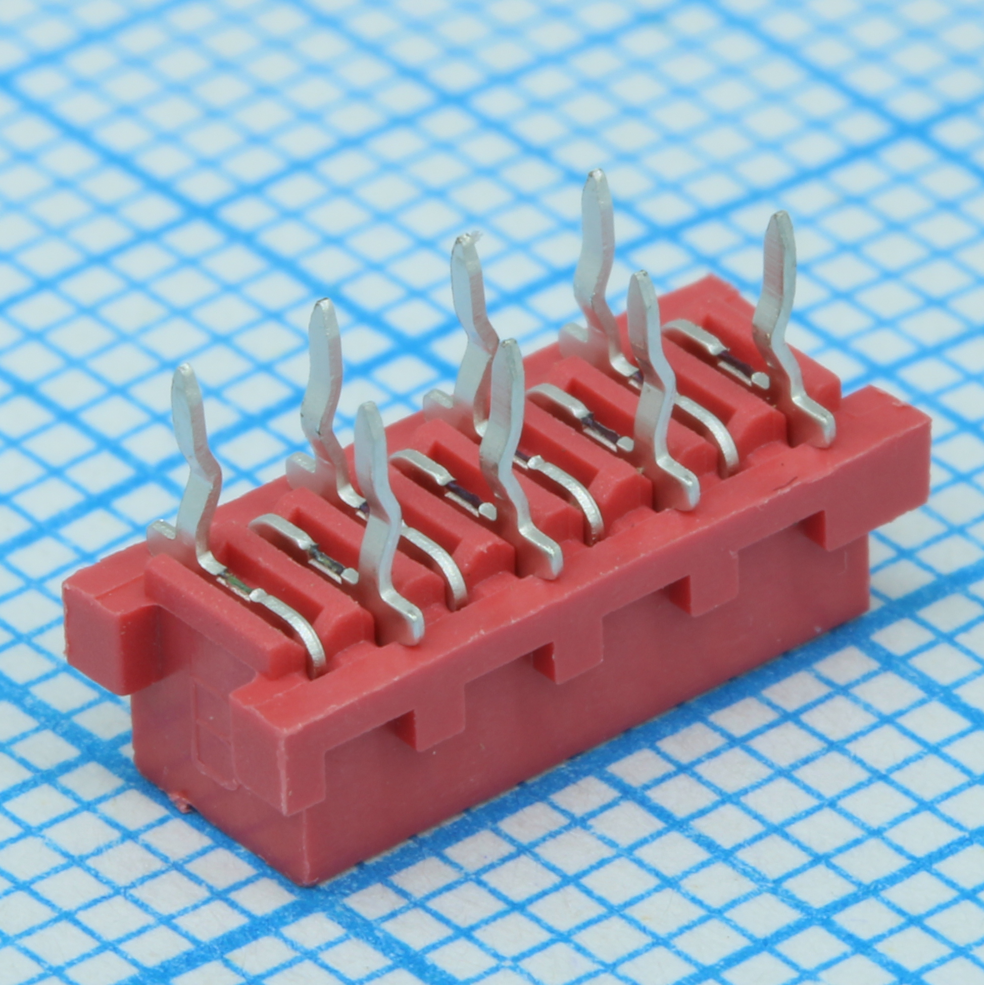 DS1015-04-08R6XB - Розетка на плату IDC Micro Match 8 контактов, шаг 2.54мм, 250В 1.2А, монтаж в отверстия