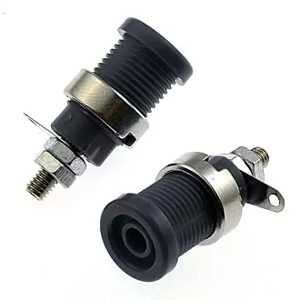 Z012 4MM PANEL JACK BLACK - Клемма приборная Z012 4 мм на панель jack черный, на панель под пайку