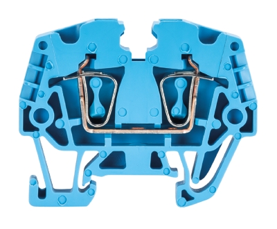 Клемма WKF 2.5/35 BLAU - Проходная клемма, тип фиксации провода: пружинный, номинальное сечение: 2,5 мм кв., 24А, 800V, ширина: 5 мм, цвет: синий, тип монтажа: DIN 35