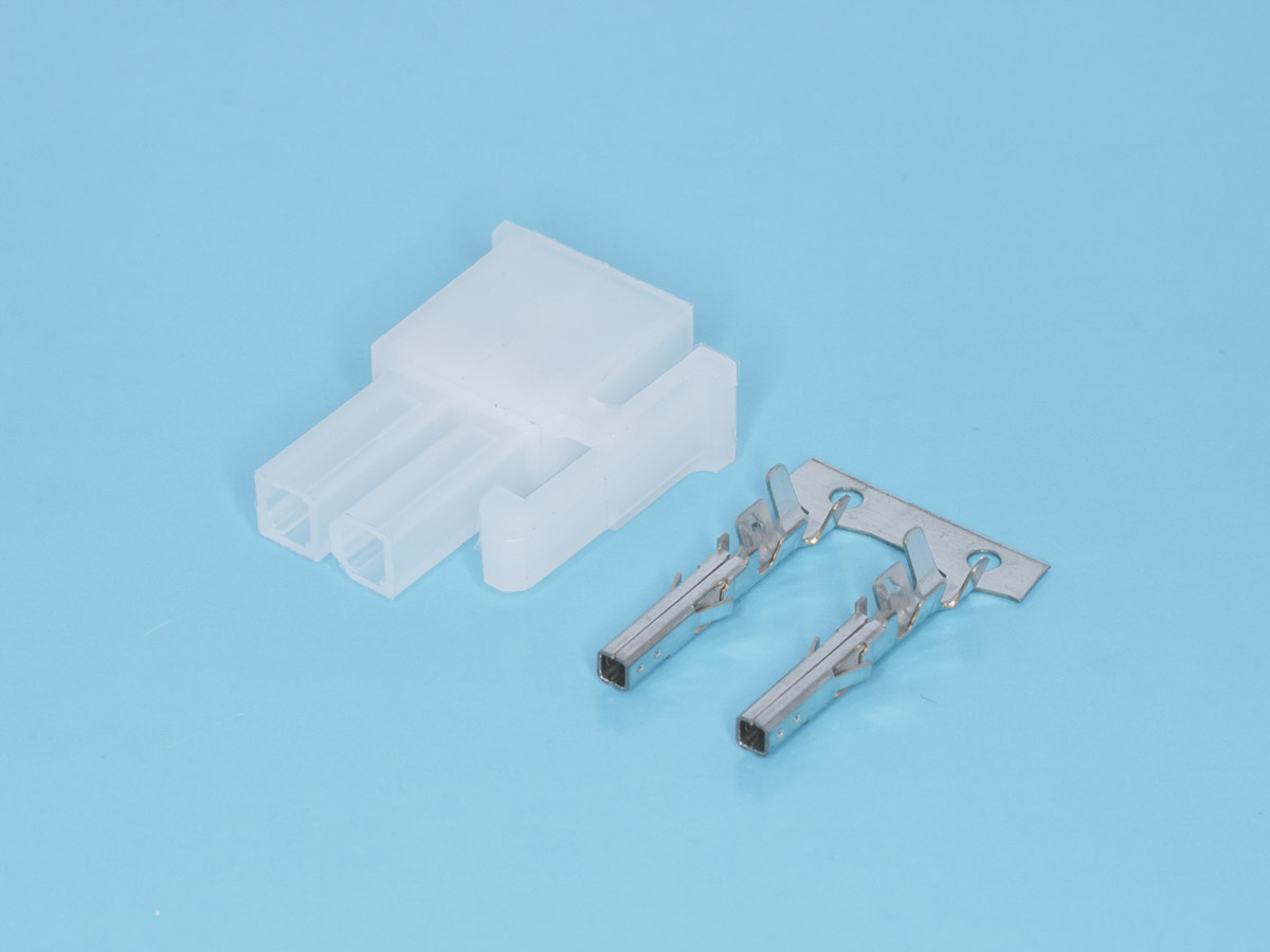 MF-2F - Разъем питания (с контактами) Mini-Fit, 2pin, гнездо на кабель, шаг 4,2мм