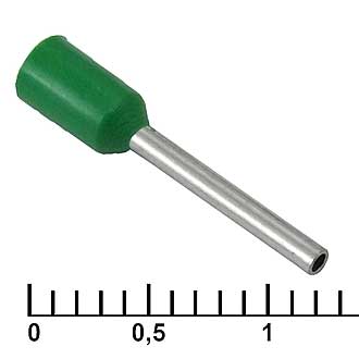 DN00510 GREEN (1X10MM) - Наконечник на кабель DN00510, зеленый, 1x10 мм