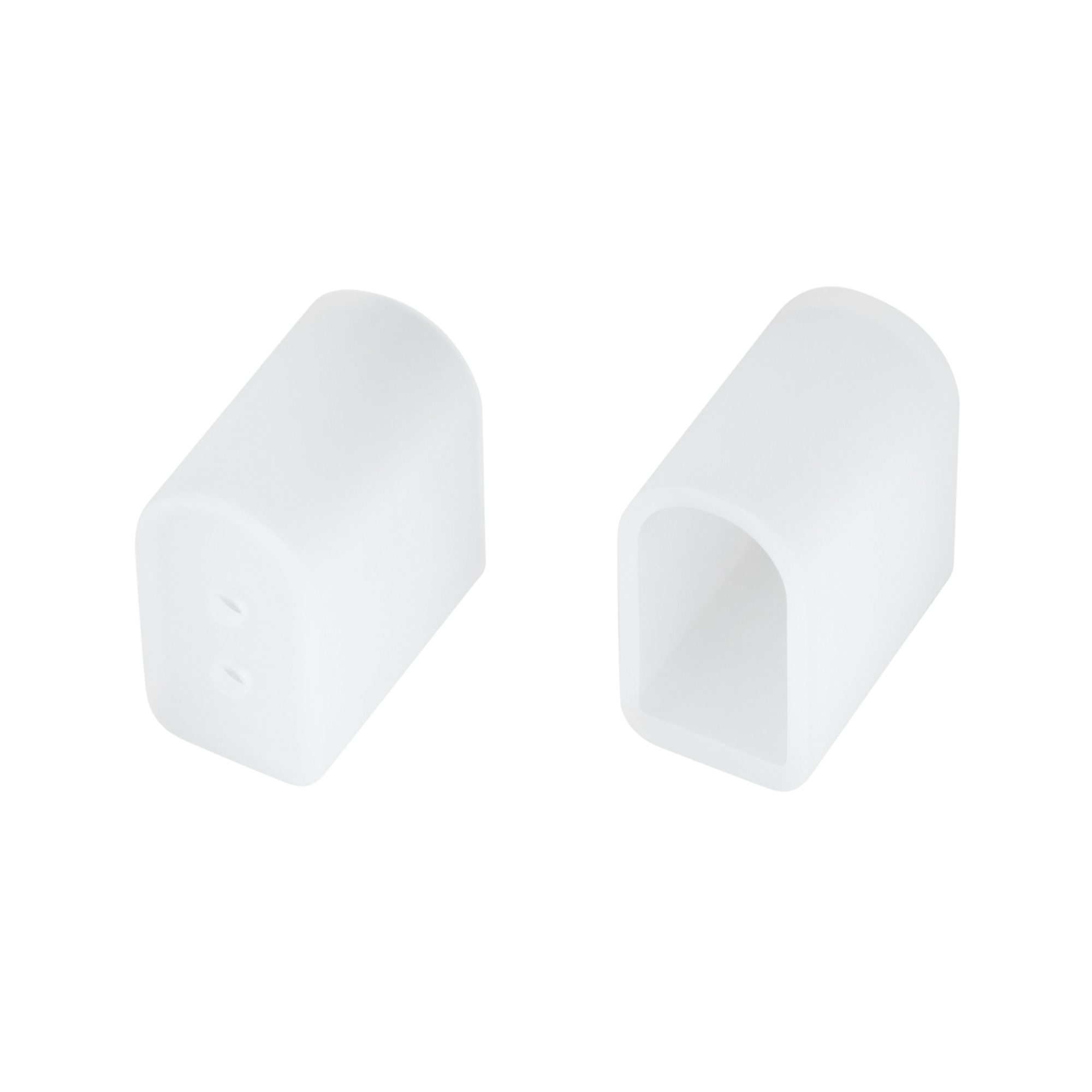 Заглушка AURORA-1608-CAP-SET-WH 039360 - Комплект силиконовых заглушек для гибкого неона AURORA, сечение 16х8мм. В комплекте заглушка с выводом под кабель питания (1шт) и глухая заглушка (1шт). Использовать с герметиком.