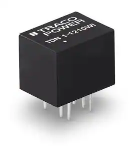 TDN 1-1222WI - Преобразователь DC/DC на печатную плату вход 12В двуполярный выход ±12В 0.045A/-0.045A 1Вт 6-Pin DIP модульный