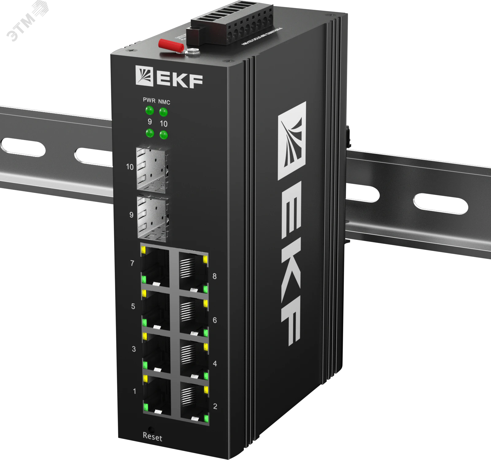 Промышленный управляемый коммутатор уровня L2 TSX-ML2-2GX/SFP-8GT, 2 порта 1000Base-X SFP, 8 портов 10/100/1000Base-T(X) RJ45, монтаж на динрейку TSX EKF