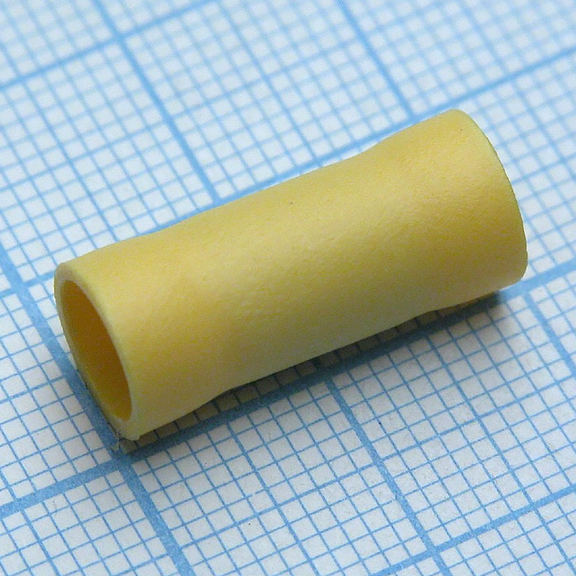 PVT5.5 - наконечник кабельный - гильза соединительная изолированная для провода сеч. 4.0-6.0мм2, L=20.5/8.5мм