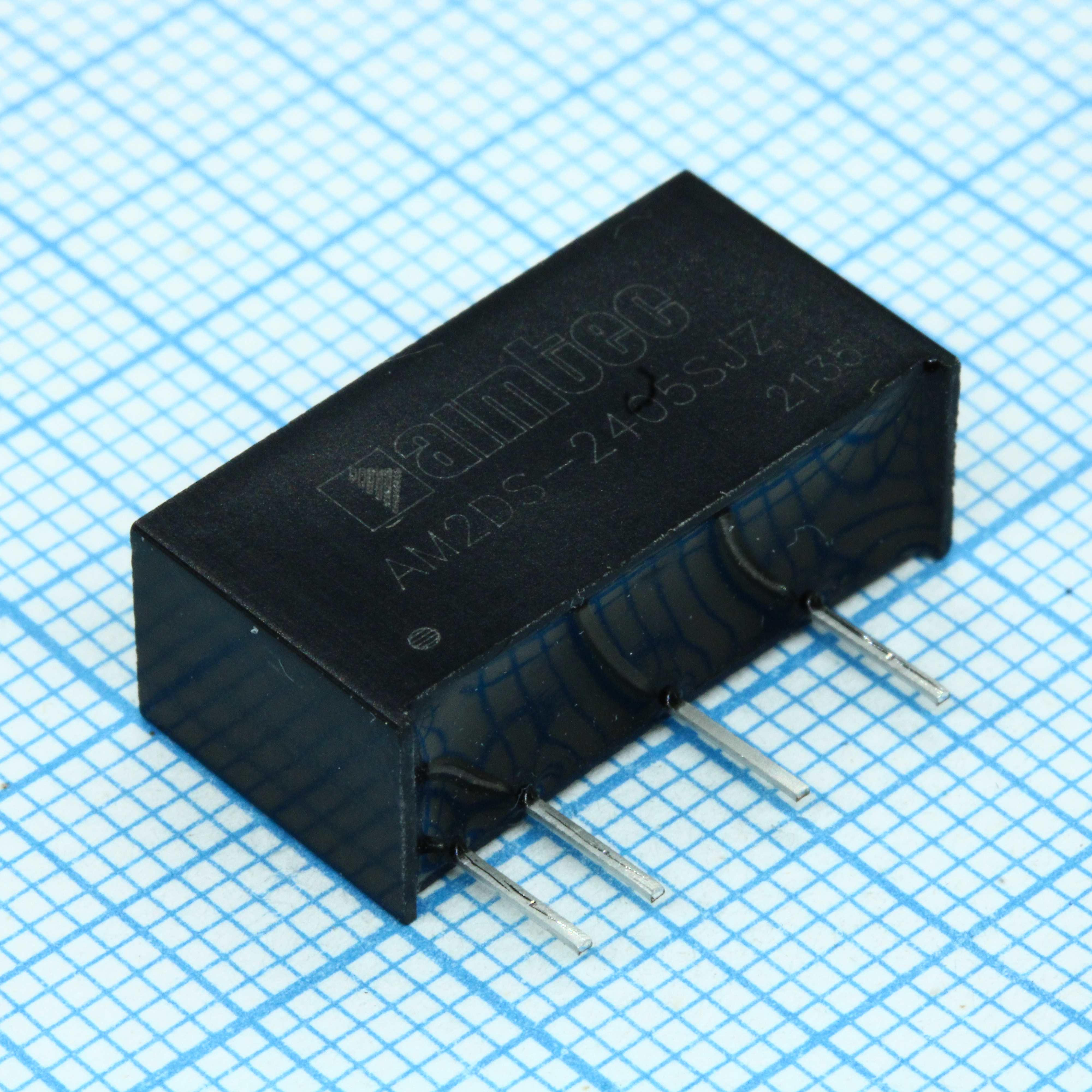 AM2DS-2405SJZ - DC/DC, 2Вт, вход 21.6…26.4В, выход 5В/0.04…0.4А, изоляция 1500В DC, КПД 80%, максимальная емкостная нагрузка не более 2400мкФ, SIP7, 19.65x7.05x10.16мм, -40…105°C, пластик
