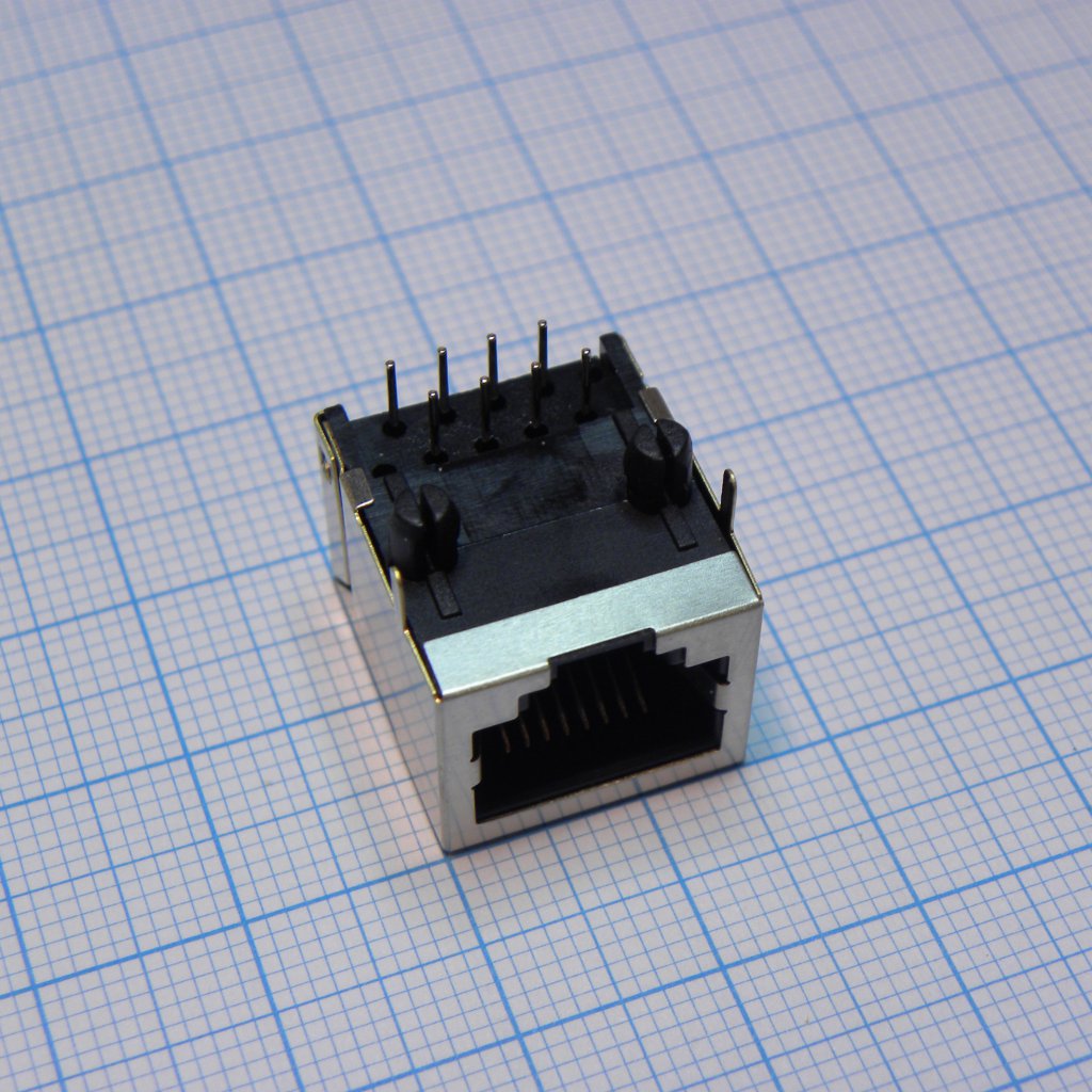 KLS12-117-8P8C-1X1-W-1-01 - Розетка 10P8C (RJ45) на печатную плату
