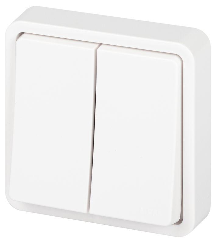 Выключатель Эксперт 11-1524-01 двойн. IP55 10АХ-250В СУ бел. Эра Б0063271