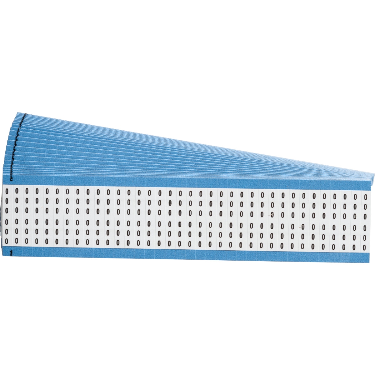 brd111732 - WM-0-PK кабельные маркеры на картах, цвет-белый, размер 6,35х38,00мм, 900 шт/упак, легенда 0