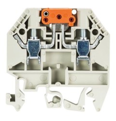 Клемма разъед. WK 4 TKM/U - Клемма с ножевым размыкателем, тип фиксации провода: винтовой, номинальное сечение: 4 мм кв., 20A, 800A, ширина: 6 мм, цвет: серый, тип монтажа: DIN 35