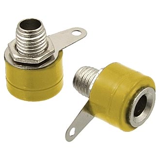 10-0061 AL  YELLOW - Гнездо 10-0061 AL желтый, монтаж на панель