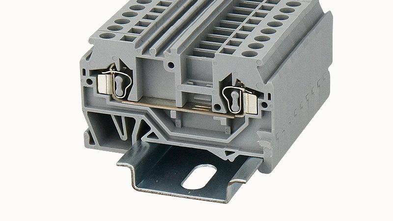 Проходная клемма WS2.5-01P-11 - Проходная клемма, тип фиксации провода: пружинный, номинальное сечение: 2,5 мм кв., 24А, 800V, ширина: 5 мм, цвет: серый, тип монтажа: DIN35