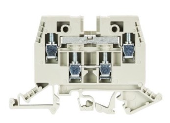 Клемма сдв. WK 4/D E/U - Этажная клемма, тип фиксации провода: винтовой, номинальное сечение: 4 мм кв., 26A, 320V, ширина: 6 мм, цвет: серый, тип монтажа: DIN 35