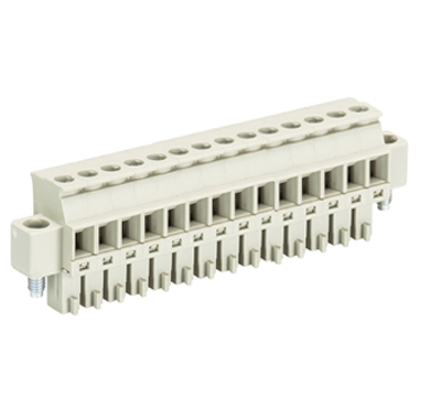 Розетка Wiecon 8813 B / 44 VR OB - Розеточный разъем, прямой, на кабель, шаг 3,81 мм, 14 полюсов, номинальное сечение: 1,5 мм кв., винтовая фиксация провода, 250V, 8А, без маркировки, цвет: серый, серия 8813 B VR