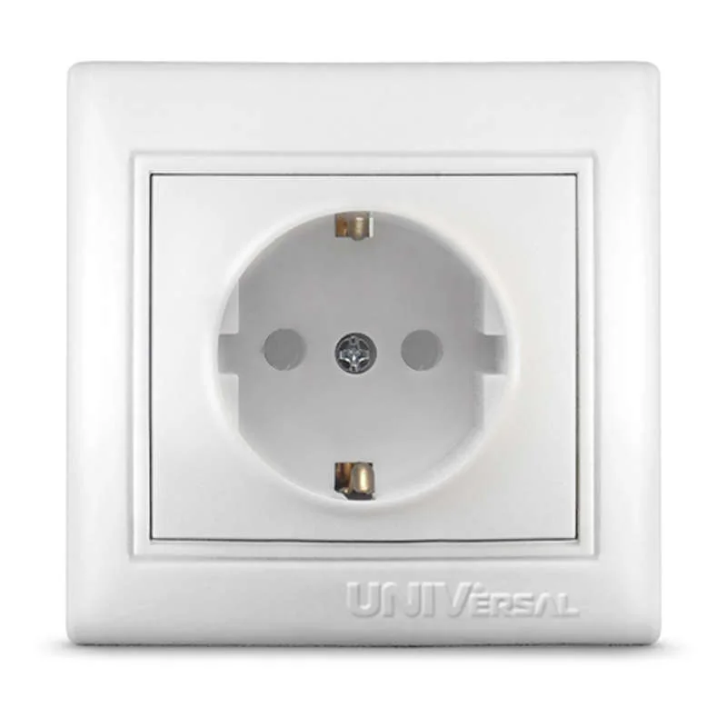 Розетка 1-м СП Севиль 16А IP32 с заземл. защ. шторки бел. С0049