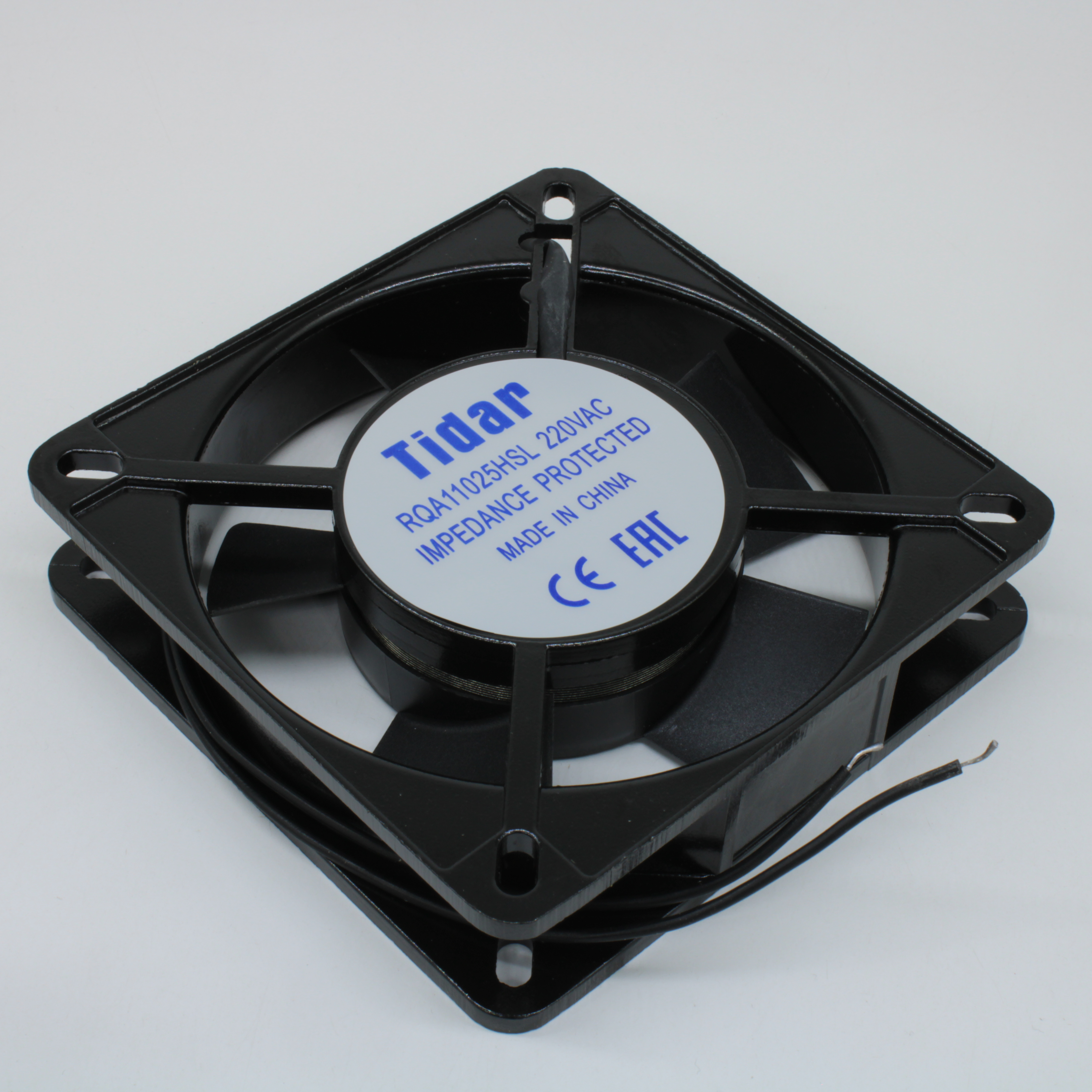 RQA 11025HSL 220VAC - Вентилятор 220В AC, 2100об/мин., 108х108х26мм, 50.7 м3/час, 41 дБ, подшипник скольжения, тип вывода - провод