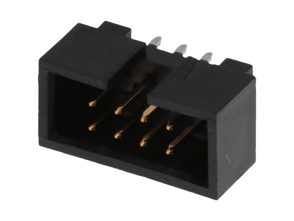 702460801 - IDC разъем, вилка на плату прямая двухрядная 8pin(2x4)., шаг 2.54мм