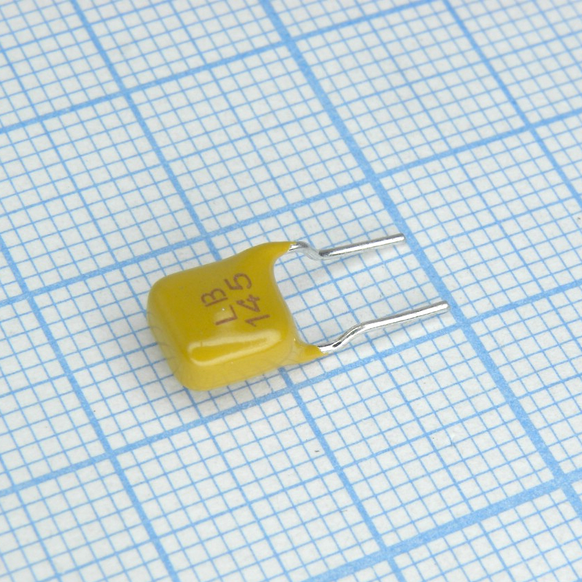 LB145F - Самовосстанавливающийся предохранитель PTC 0.145A(hold) 0.29A(trip) 250V 3A 1W 2.5s 3Ohm, радиальные выводы, 6.5x11x4.6mm, россыпью