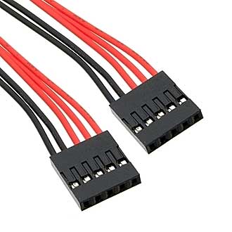 BLS-5 *2 AWG26 0.3M - Межплатный кабель питания на разъемах BLS-5 с двух сторон, с проводом AWG26, длина 0.3 м