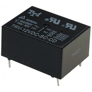 TRV-12VDC-SC-CD - Катушка: 12 В 0,45 Вт 320 Ом Контакты: 1 переключающий 16 А 250 В перем. Материал: AgSnIn Габариты 22,3х16,5х11,2 мм