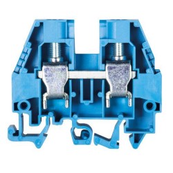 Клемма WKI 10 /U BLAU - Проходная клемма, тип фиксации провода: винтовой, номинальное сечение: 10 мм кв., 57A, 400V, ширина: 10 мм, цвет: синий, тип монтажа: DIN 35