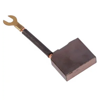 BRUSH-3  CU-C - Щетка медно-графитовая прямая для электродвигателя, 9.4х31.2х25.7, медный провод в изоляции, клемма U-типа латунь