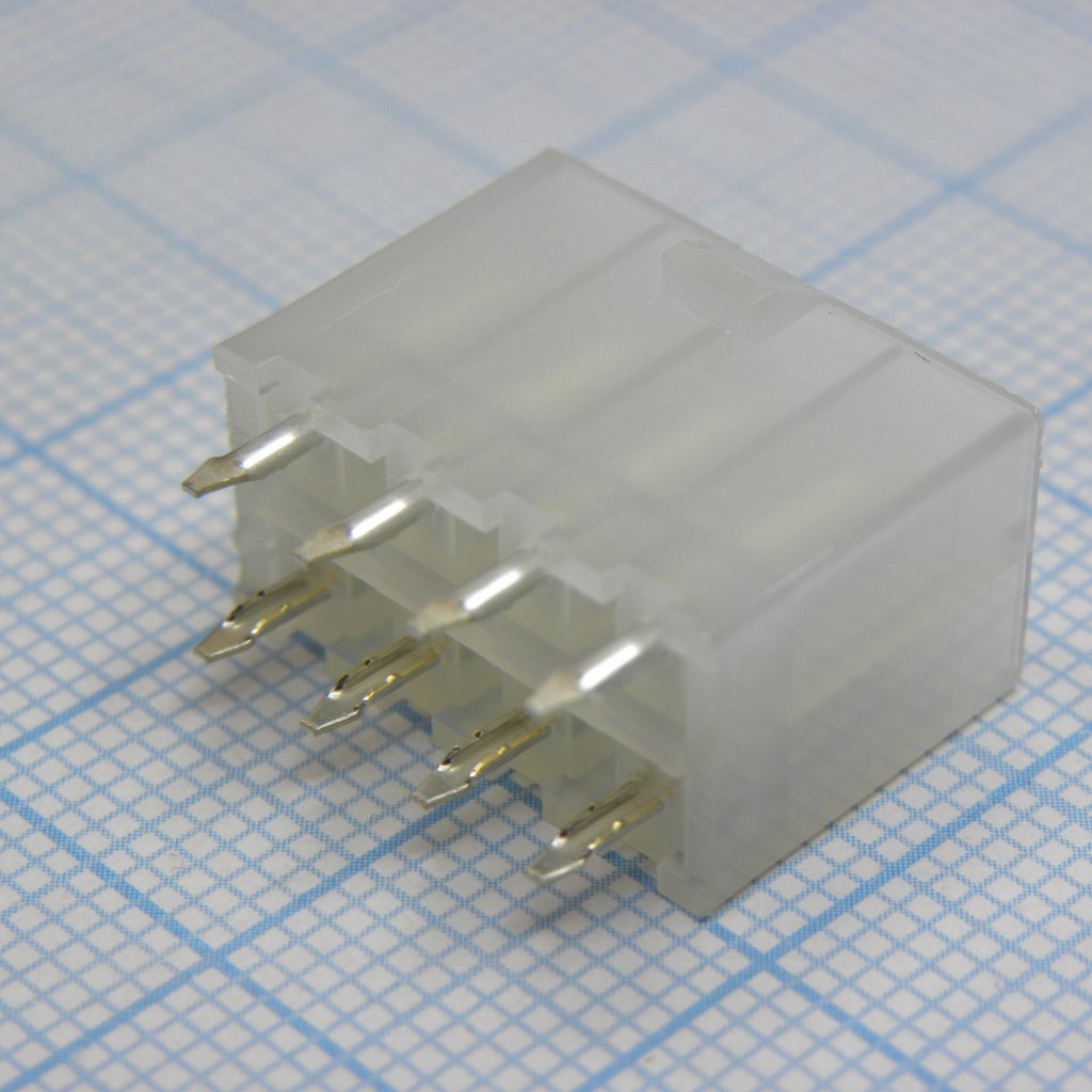 39281083 - Разъем типа провод-плата, вертикальный, 94V-2, 4.2 мм, 8 контакт(-ов), Штыревой Разъем