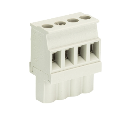 Розетка Wiecon 8113 B / 4 VL OB - Розеточный разъем, прямой, на кабель, шаг 5,00 мм, 4 полюса, номинальное сечение: 2,5 мм кв., винтовая фиксация провода, 400V, 12А, без маркировки, цвет: серый, серия 8113 B VL