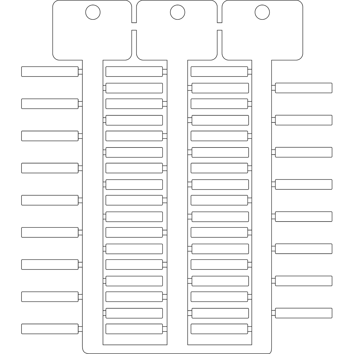 brdSA4223 - Жесткая вставка для контейнеров Ademark, белая, размер: 4х23мм, 1020шт/упак.