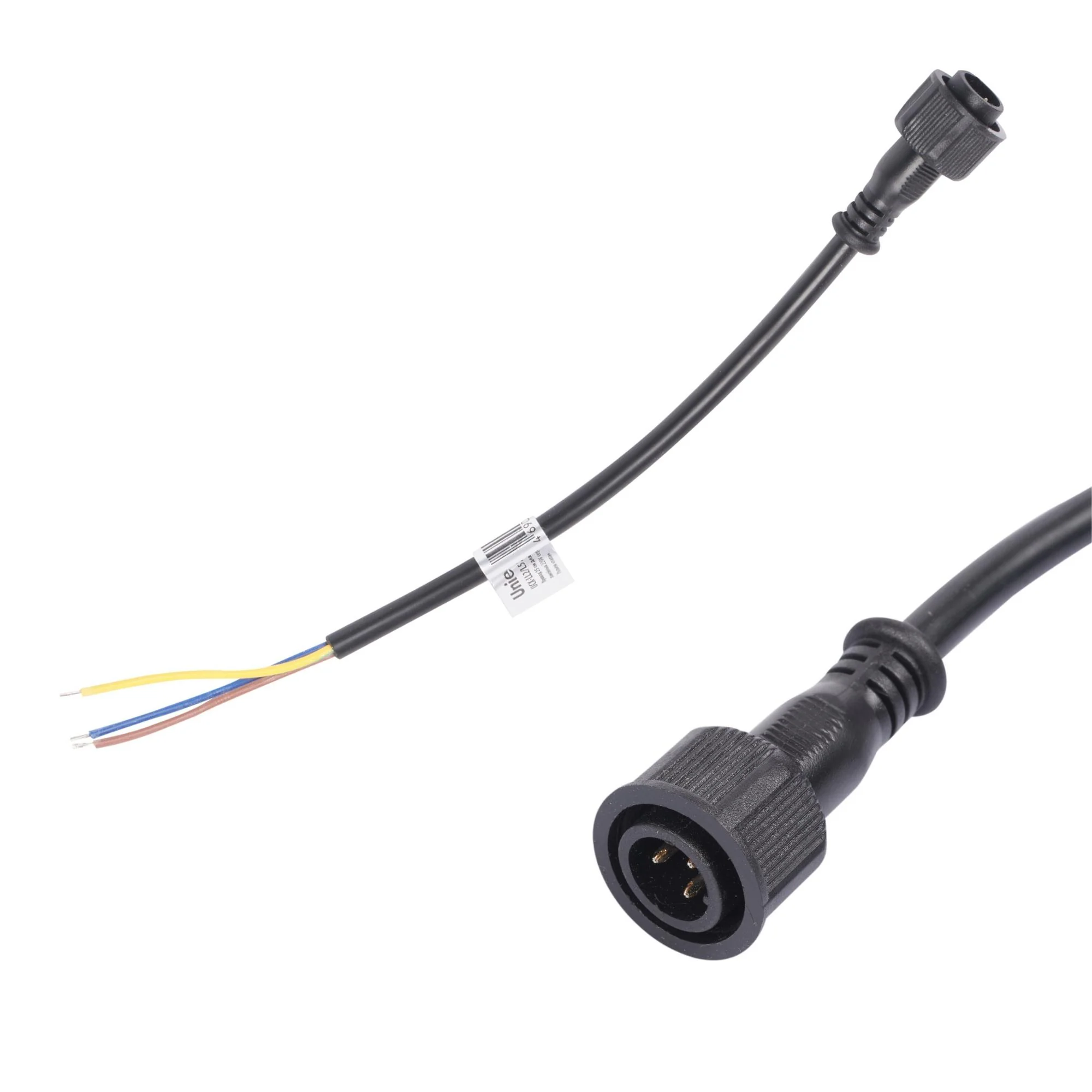 "Провод, 25см, для подключения линейных прожекторов 220V серии L52, L53. Разъем ""папа"" UCX-LL2/L52-0.25M/M7 220V BLACK "