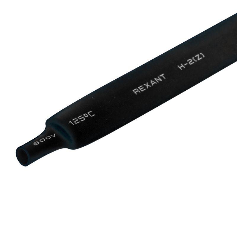 Трубка термоусадочная ТУТ нг 9,0/4,5 черная - 1м, не поддерживает горение