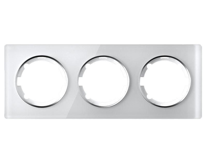 Рамка 3-м Garda горизонт. стеклянная бел. 2E52301300 2234926