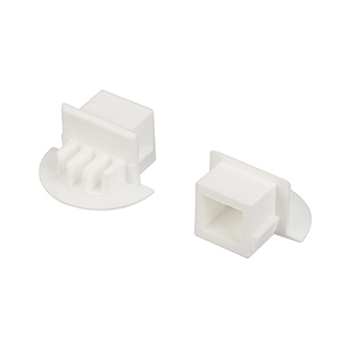 Заглушка для PDS-F белая глухая 026205 - Заглушка пластиковая для профиля PDS-F-2000 глухая. Материал - пластик (PP), белый.