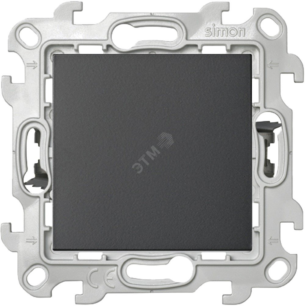 Переключатель проходной 1-кл. 1п 2мод. СП 24 10А IP20 Push&Go механизм графит 2420251-038