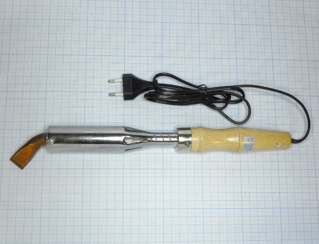 TLW-200 Вт - Паяльник 220В/200Вт, деревянная ручка, жало плоское-медь