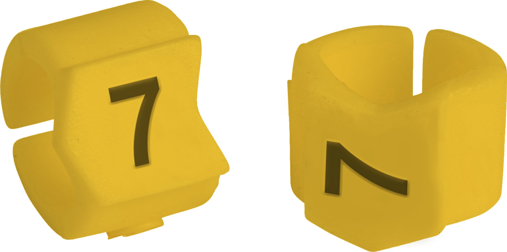 brd333407 - SCNG-23-7 клипсы жёлтые, 50шт/упак, для провода 5,9-8,5мм диаметра, легенда 7