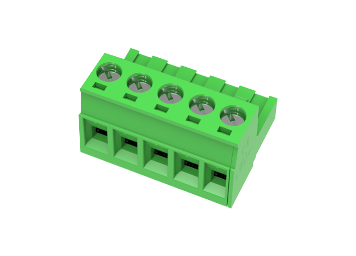 Розеточный разъем на кабель MC-RB5.08H05C-0001 - Розеточный разъем, прямой, на кабель, шаг: 5.08 мм, 5 полюсов, фиксация провода винтовая, исполнение: стандартное, 320V, 18A, цвет: зеленый