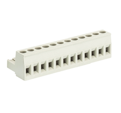 Розетка Wiecon 8213 B / 12 - Розеточный разъем, угловой, на кабель, шаг 5,08 мм, 12 полюсов, номинальное сечение: 2,5 мм кв., винтовая фиксация провода, 400V, 12А, с маркировкой, цвет: серый, серия 8213 B