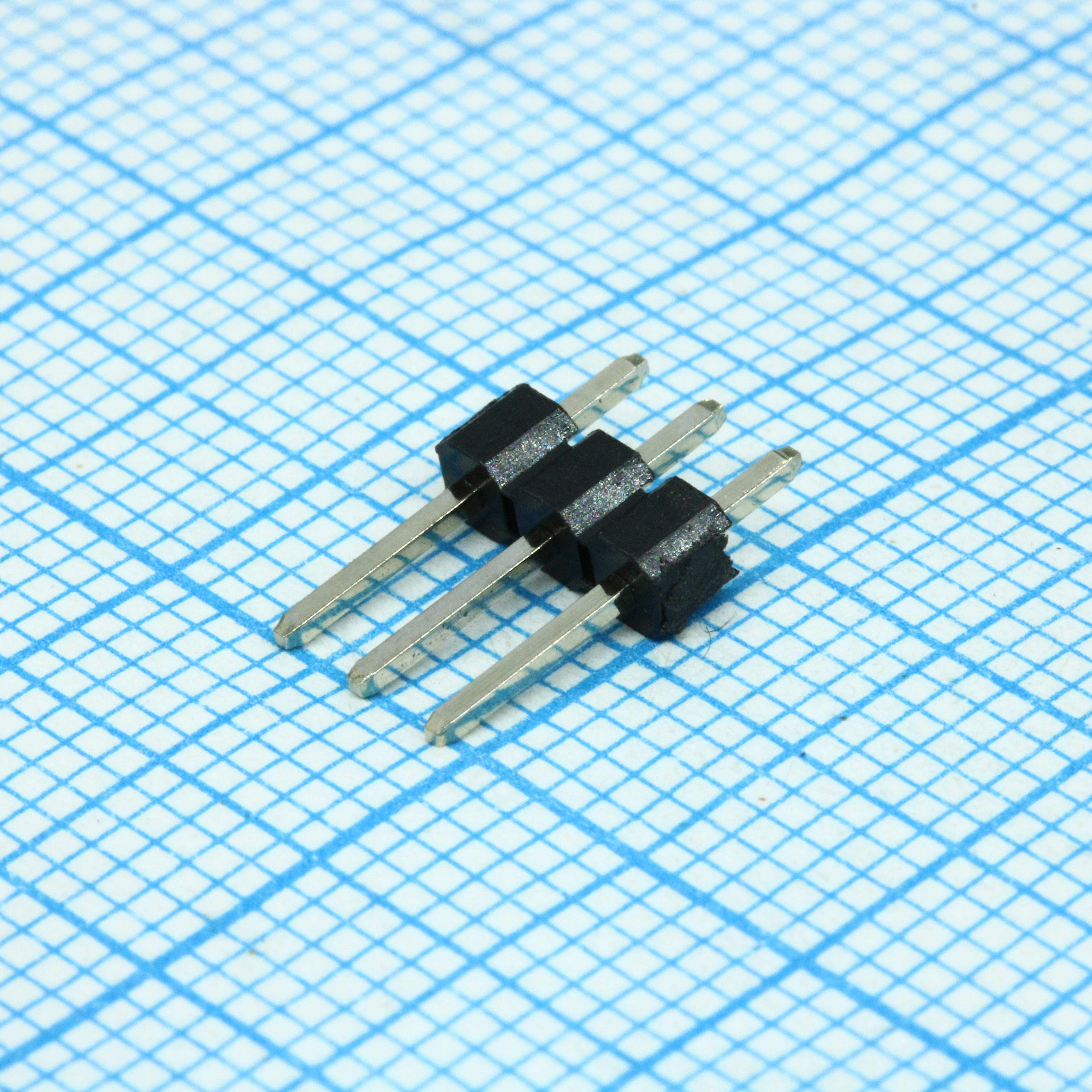 DS1021-1X3SF11-B - Соединитель штыревой, вилка на плату однорядная прямая 3pin(1x3), шаг 2.54мм