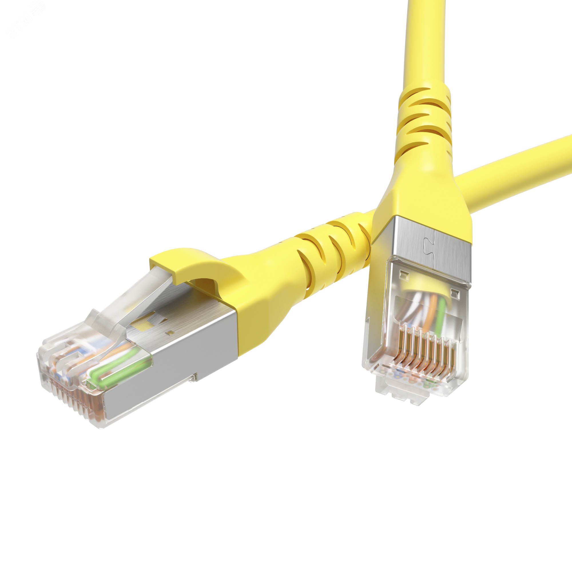 Патч-корд экранированный CAT5E F/UTP 4х2, LSZH, желтый, 0.5м RN5EFU4505YL