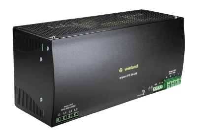 Блок питания WIPOS P3 24-40 - Источник питания, трехфазный, 24 V / 40 A, 960 W; диапазон входных напряжений: 340 – 575 V AC, 480 – 820 V DC; габариты (мм): ширина x высота x глубина: 276 x 127 x 119; вес 3,20 кг; монтаж: на DIN рейку, температура окружающ