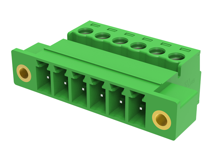 Вилочный разъем на кабель MC-PB3.81H20C-I-0001 - Вилочный разъем, прямой, на кабель, шаг: 3.81 мм, 20 полюсов, фиксация провода винтовая, исполнение: с упорами для защелок, 160V, 8A, цвет: зеленый Вилочный разъем на кабель MC-PB3.81H20C-I-0001 - Вилочный разъем, прямой, на кабель, шаг: 3.81 мм, 20 полюсов, фиксация провода винтовая, исполнение: с упорами для защелок, 160V, 8A, цвет: зеленый