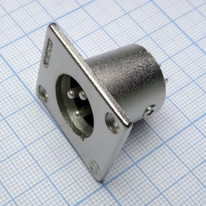 CANNON 29 3M - Аудио разъём XLR - вилка приборная, 3 контакта, цвет - серебристый